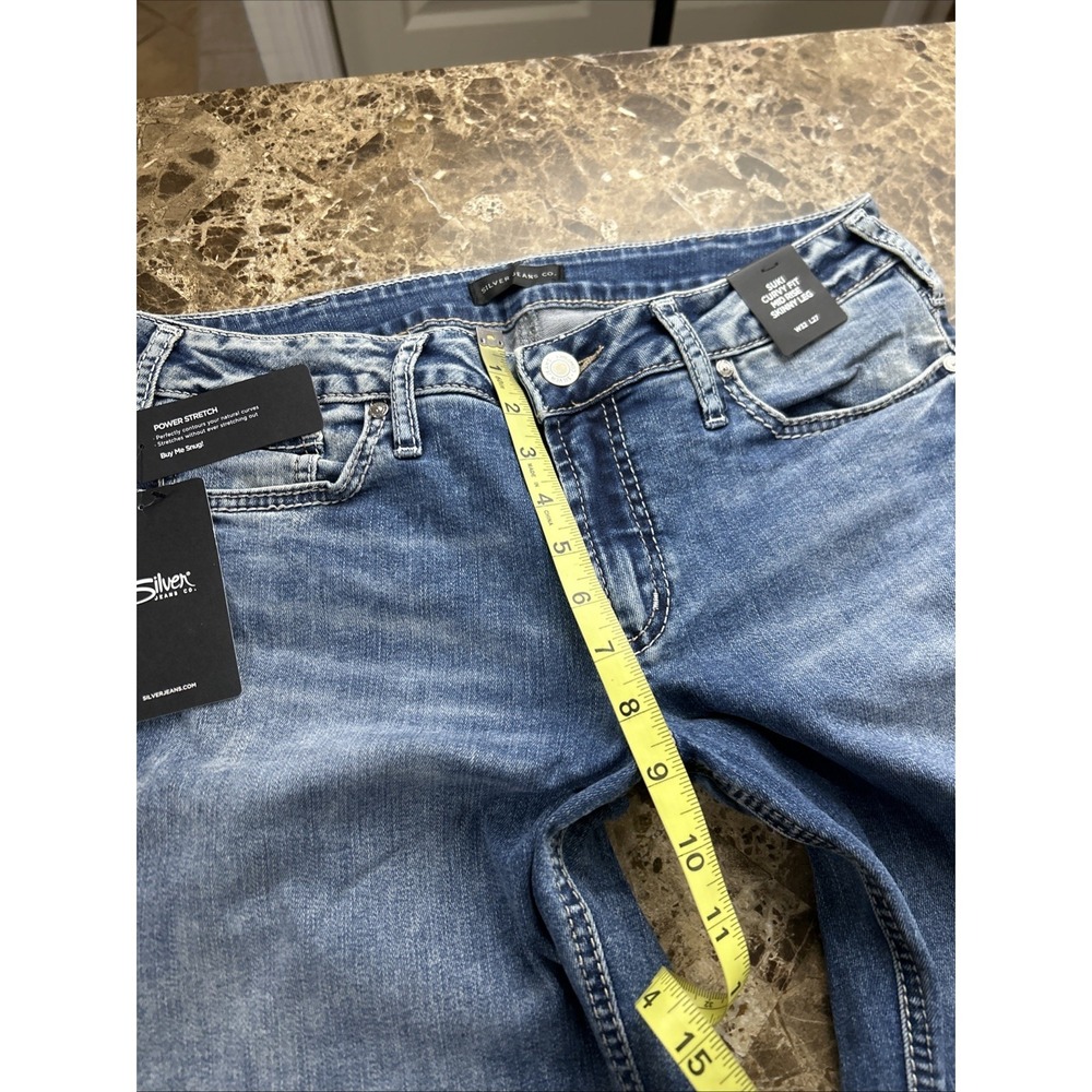 Silver Suki Women's Jeans 32x27 Curvy Fit Skinny Leg Mid Rise Msrp 89.00 - Picture 11 of 15